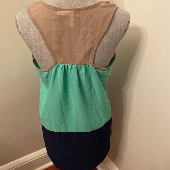 Tri Colored silk tank - Picture 2 of 3
